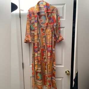Zara Multicolor Graphic Print Dress